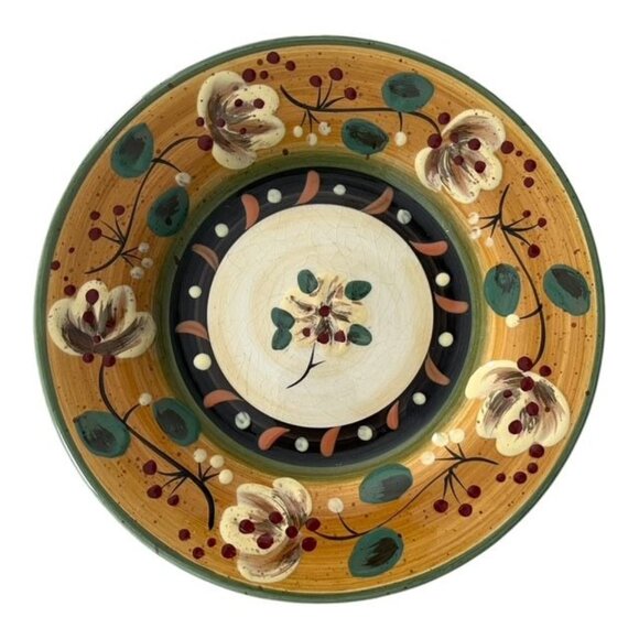 VTG Corsica Home Brigette Handcrafted Rimmed Soup / Pasta Bowls Set of 2 - Picture 3 of 5